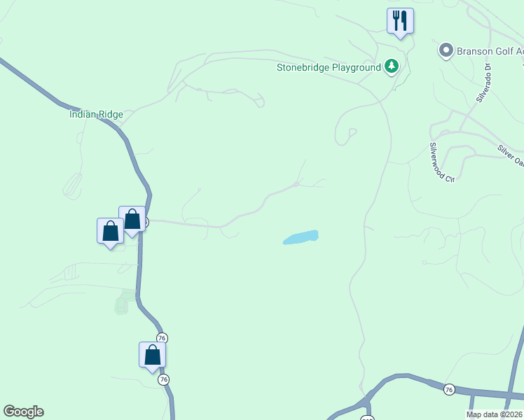 map of restaurants, bars, coffee shops, grocery stores, and more near 388 Notch Lane in Branson West