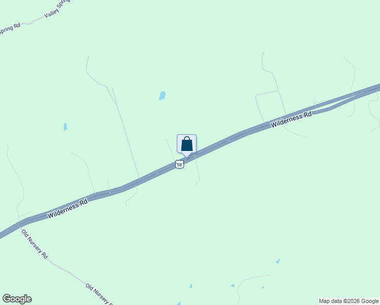 map of restaurants, bars, coffee shops, grocery stores, and more near 20201 U.S. 58 in Rose Hill