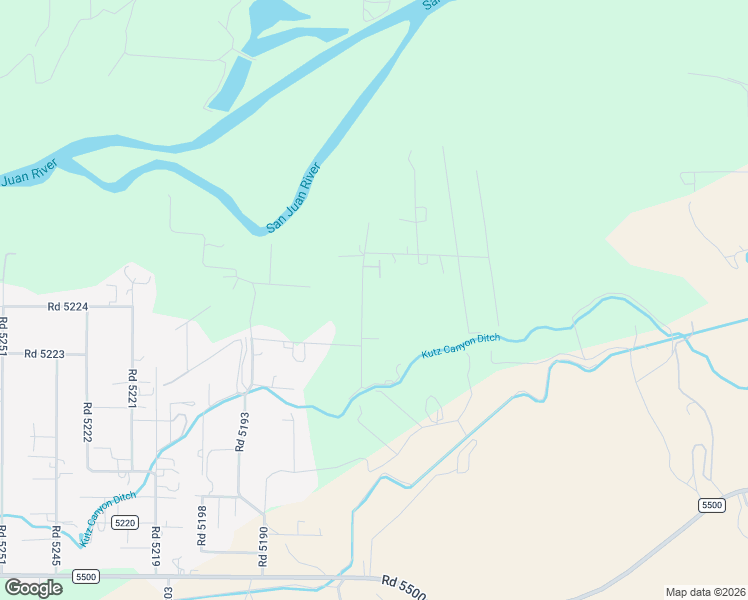 map of restaurants, bars, coffee shops, grocery stores, and more near 59 Road 5192 in Bloomfield