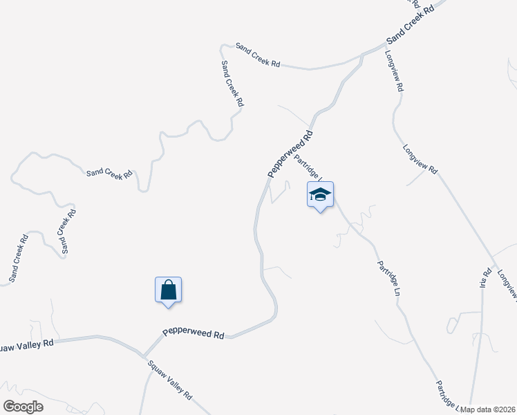 map of restaurants, bars, coffee shops, grocery stores, and more near Pepperweed Road in Yokuts Valley