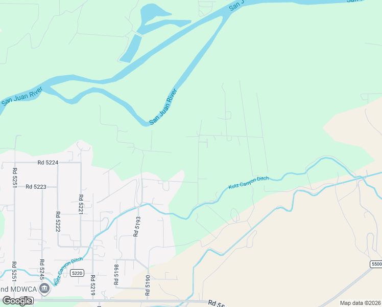 map of restaurants, bars, coffee shops, grocery stores, and more near 59 Road 5192 in Bloomfield