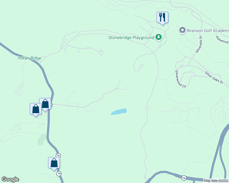 map of restaurants, bars, coffee shops, grocery stores, and more near 496 Notch Lane in Branson West