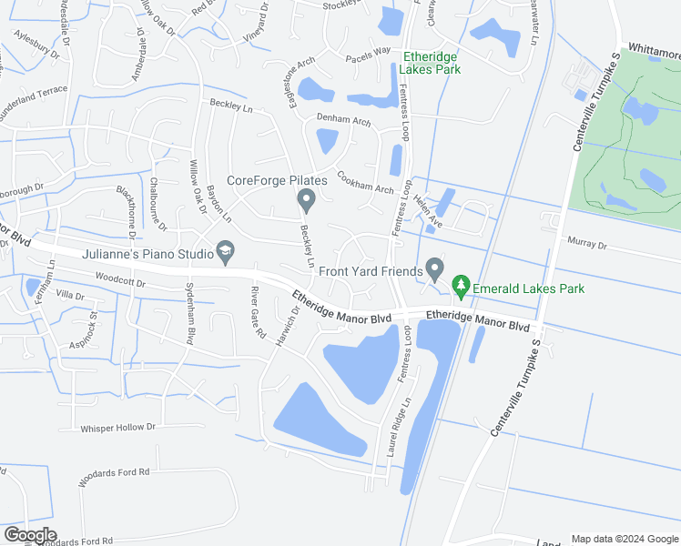 map of restaurants, bars, coffee shops, grocery stores, and more near 717 Beacon Hill Road in Chesapeake