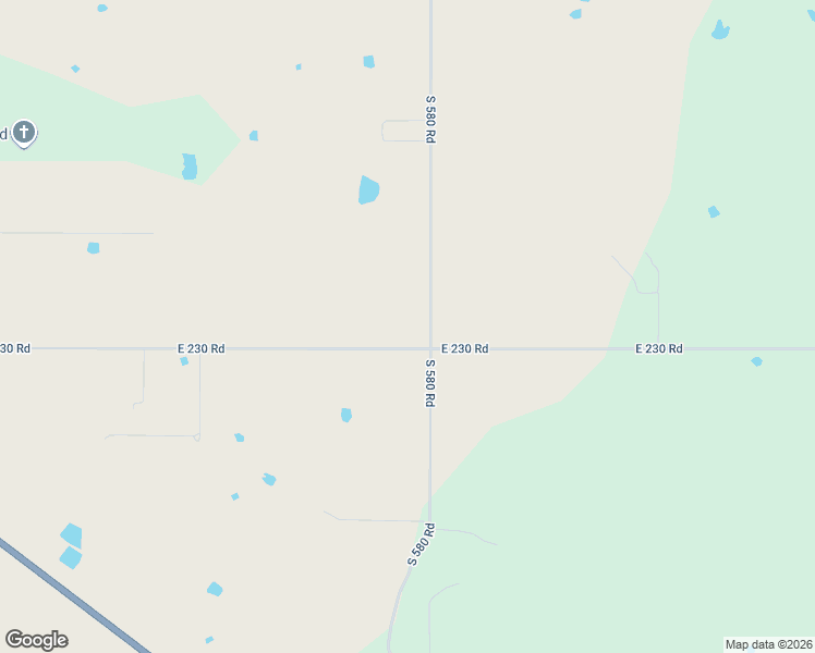 map of restaurants, bars, coffee shops, grocery stores, and more near 57970 East 230 Road in Fairland