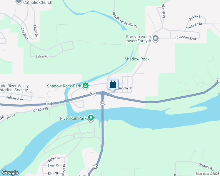 map of restaurants, bars, coffee shops, grocery stores, and more near 185 Jefferson Street in Forsyth