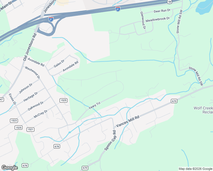map of restaurants, bars, coffee shops, grocery stores, and more near 20456 Yeary Trail in Abingdon
