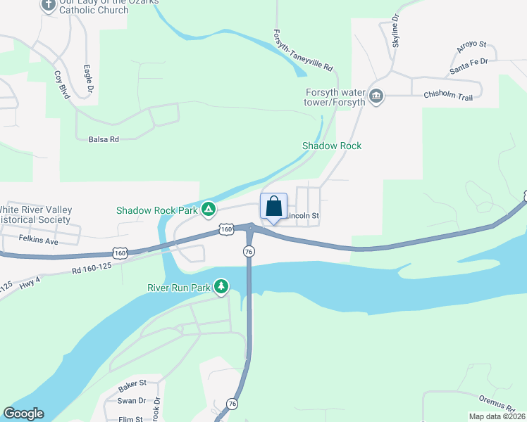 map of restaurants, bars, coffee shops, grocery stores, and more near 185 Jefferson Street in Forsyth