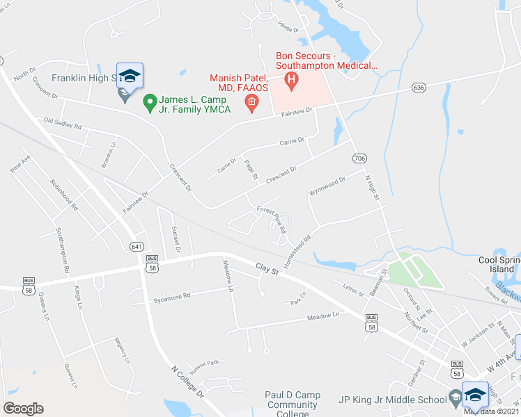 map of restaurants, bars, coffee shops, grocery stores, and more near 304 Forest Pine Road in Franklin