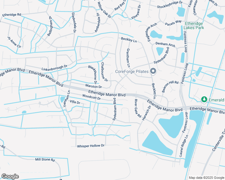 map of restaurants, bars, coffee shops, grocery stores, and more near 820 Woodcott Drive in Chesapeake