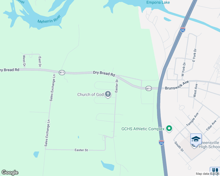 map of restaurants, bars, coffee shops, grocery stores, and more near 2-98 Calloway Street in Emporia