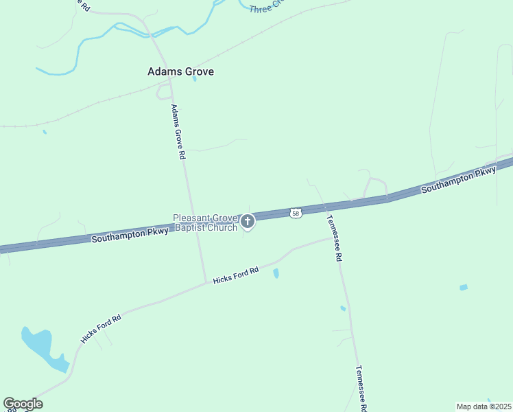 map of restaurants, bars, coffee shops, grocery stores, and more near 7311 Southampton Parkway in Drewryville