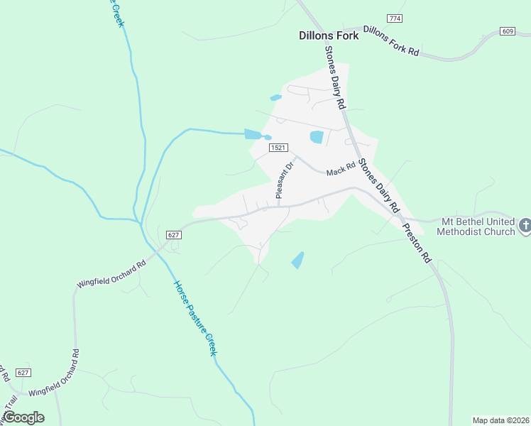 map of restaurants, bars, coffee shops, grocery stores, and more near 495 Wingfield Orchard Road in Martinsville