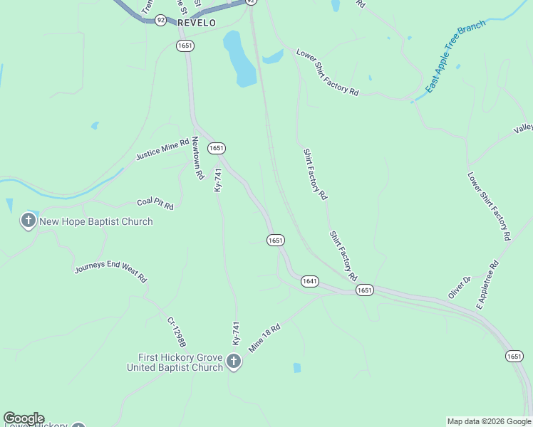 map of restaurants, bars, coffee shops, grocery stores, and more near State Highway 1651 in Stearns