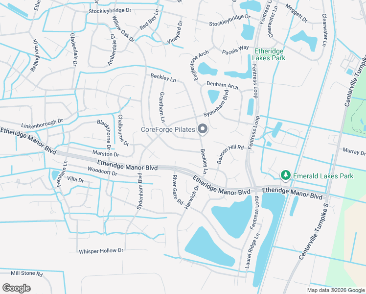 map of restaurants, bars, coffee shops, grocery stores, and more near 1029 Baydon Lane in Chesapeake