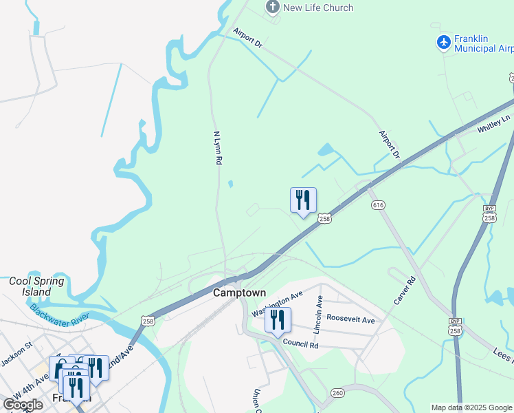map of restaurants, bars, coffee shops, grocery stores, and more near 33265 North Lynn Road in Franklin