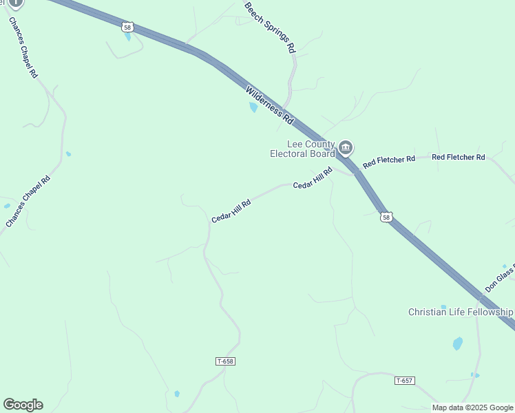 map of restaurants, bars, coffee shops, grocery stores, and more near 507 Cedar Hill Road in Jonesville