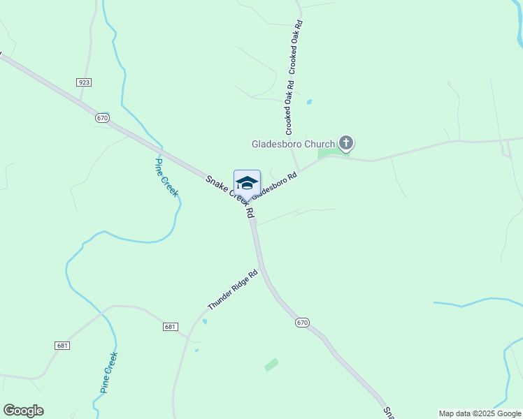 map of restaurants, bars, coffee shops, grocery stores, and more near 7845 Snake Creek Road in Hillsville