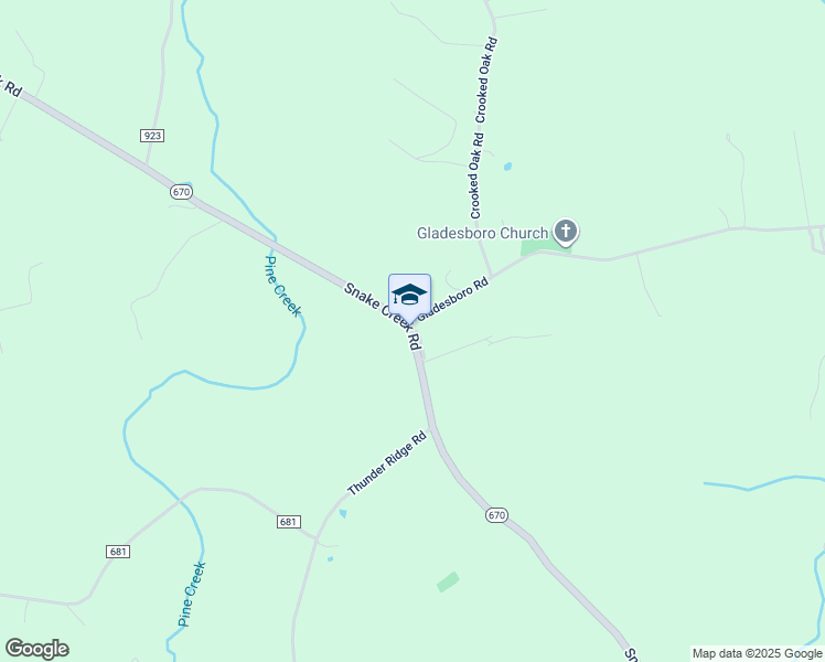 map of restaurants, bars, coffee shops, grocery stores, and more near 7845 Snake Creek Road in Hillsville
