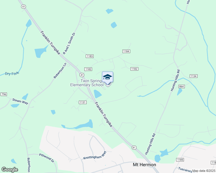 map of restaurants, bars, coffee shops, grocery stores, and more near 100 Twin Springs Elementary Circle in Danville