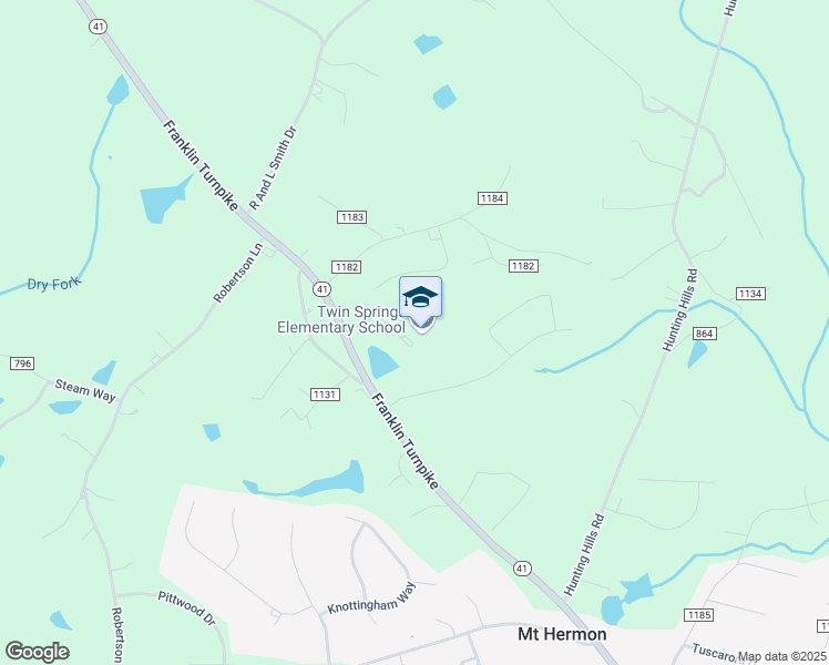 map of restaurants, bars, coffee shops, grocery stores, and more near 100 Twin Springs Elementary Circle in Danville
