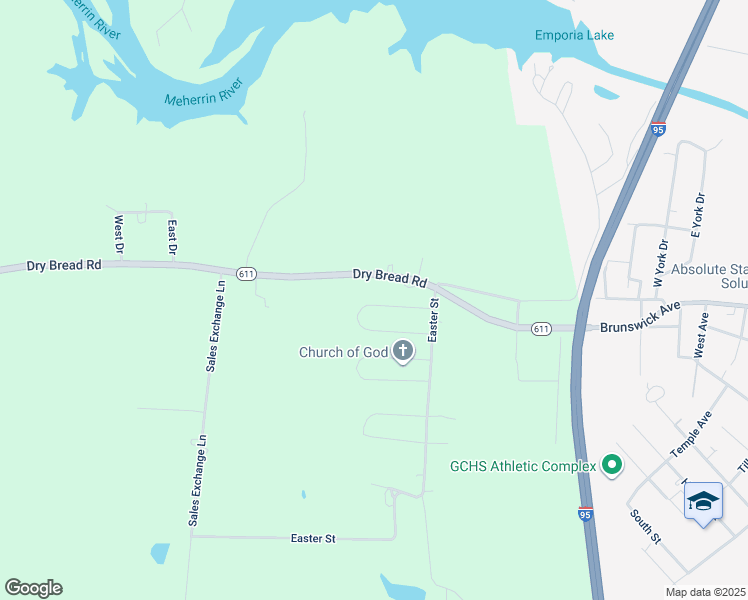 map of restaurants, bars, coffee shops, grocery stores, and more near 47 Calloway Street in Emporia