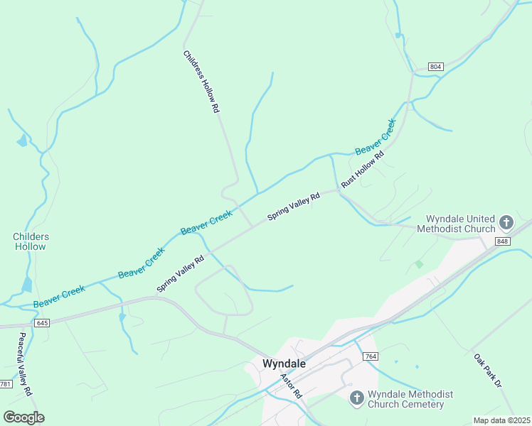 map of restaurants, bars, coffee shops, grocery stores, and more near 16059 Spring Valley Road in Abingdon