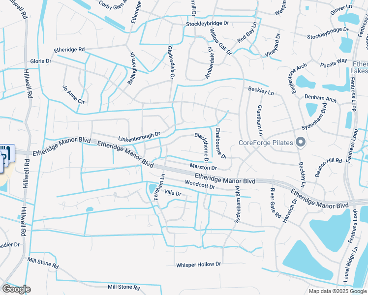 map of restaurants, bars, coffee shops, grocery stores, and more near 704 Waterstock Court in Chesapeake