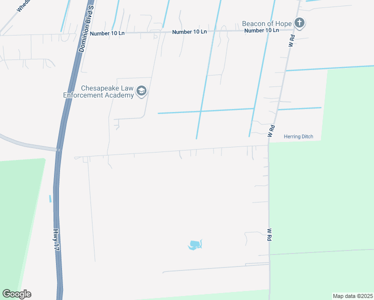 map of restaurants, bars, coffee shops, grocery stores, and more near Herring Ditch Road in Chesapeake