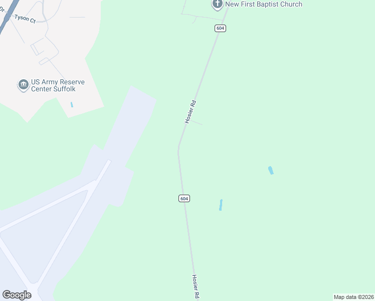 map of restaurants, bars, coffee shops, grocery stores, and more near 1200 Hosier Road in Suffolk