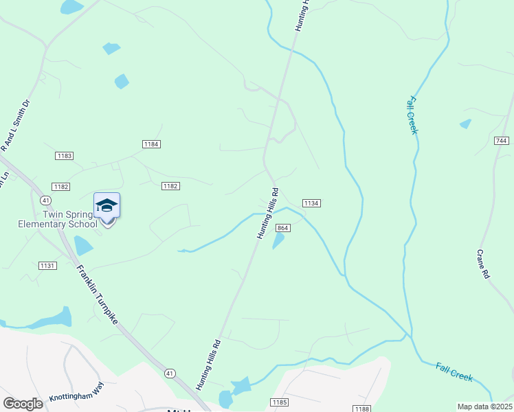 map of restaurants, bars, coffee shops, grocery stores, and more near 1600 Hunting Hills Road in Danville