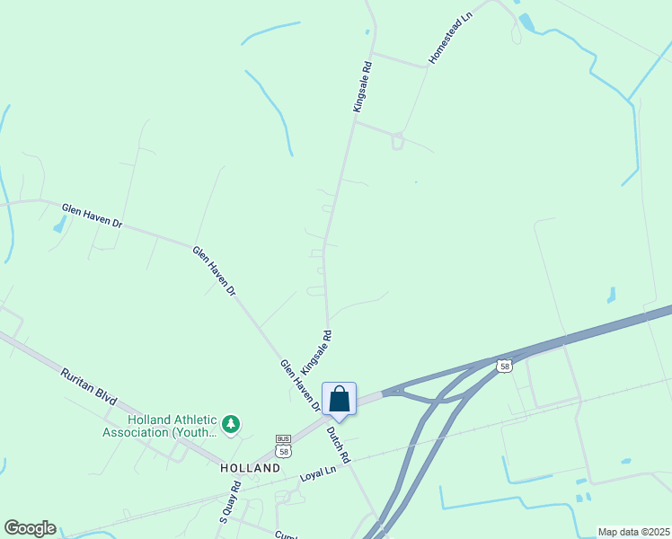 map of restaurants, bars, coffee shops, grocery stores, and more near 300 Kingsale Road in Suffolk