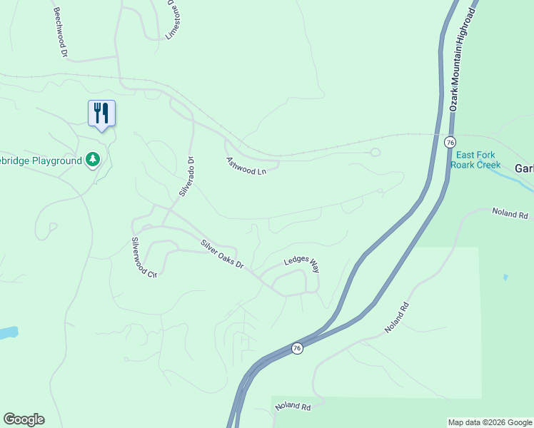 map of restaurants, bars, coffee shops, grocery stores, and more near 903 Silver Bluff Circle in Branson West