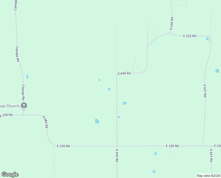 map of restaurants, bars, coffee shops, grocery stores, and more near 22601 South 690 Road in Wyandotte