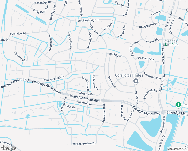 map of restaurants, bars, coffee shops, grocery stores, and more near 917 Chalbourne Drive in Chesapeake