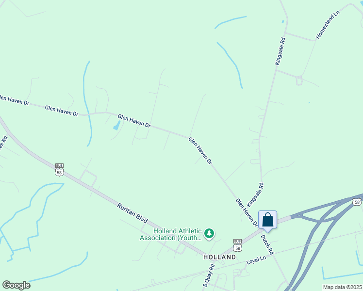 map of restaurants, bars, coffee shops, grocery stores, and more near 485 Glen Haven Drive in Suffolk
