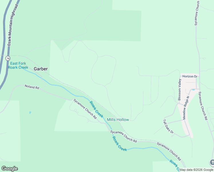 map of restaurants, bars, coffee shops, grocery stores, and more near Mills Hollow Road in Branson
