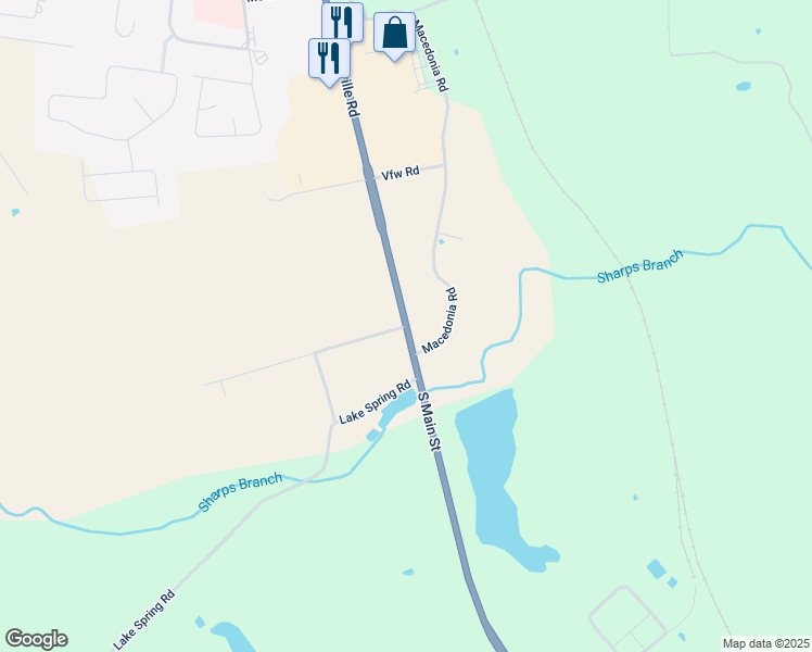 map of restaurants, bars, coffee shops, grocery stores, and more near 100 Honeysuckle Road in Franklin