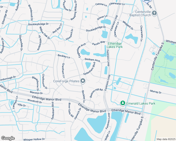 map of restaurants, bars, coffee shops, grocery stores, and more near 916 Sydenham Boulevard in Chesapeake