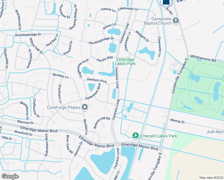 map of restaurants, bars, coffee shops, grocery stores, and more near 617 Denham Arch in Chesapeake