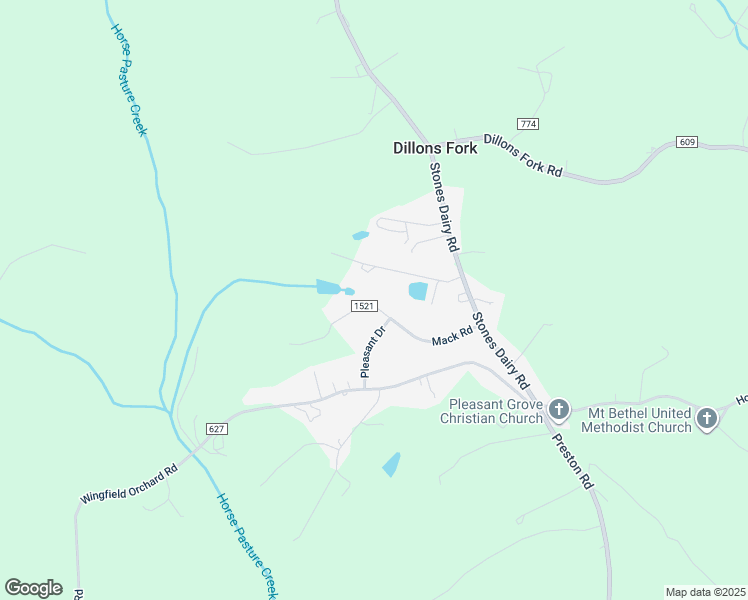map of restaurants, bars, coffee shops, grocery stores, and more near 290 Mack Road in Martinsville