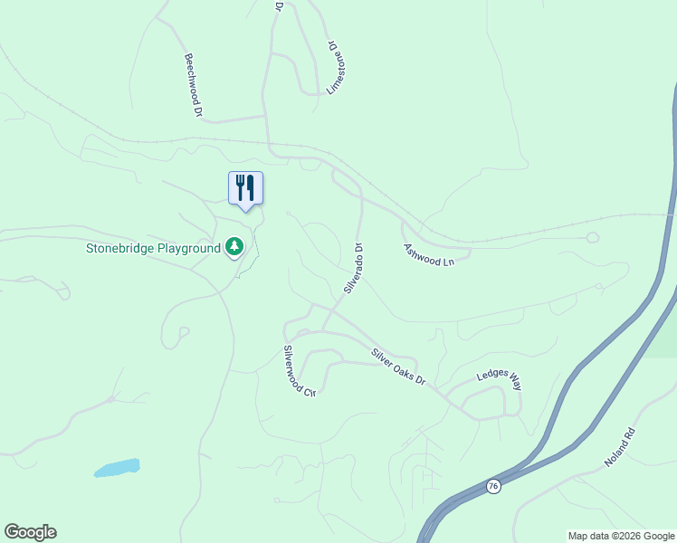map of restaurants, bars, coffee shops, grocery stores, and more near 1205 Ledgestone Circle in Branson West