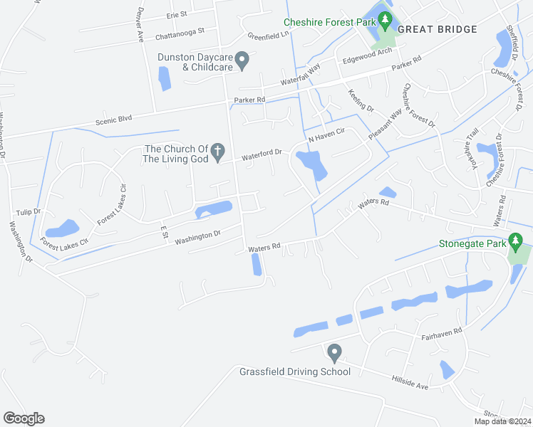 map of restaurants, bars, coffee shops, grocery stores, and more near 909 Brice Court in Chesapeake