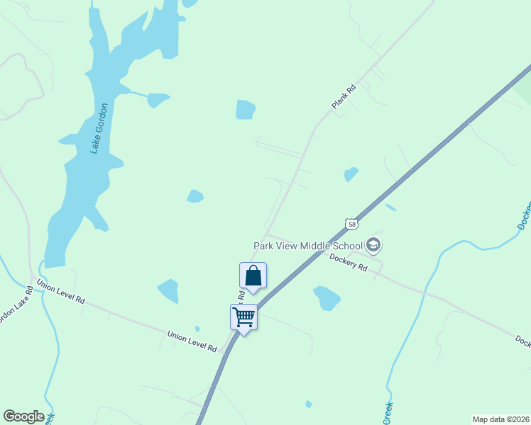 map of restaurants, bars, coffee shops, grocery stores, and more near 4326 Plank Road in South Hill