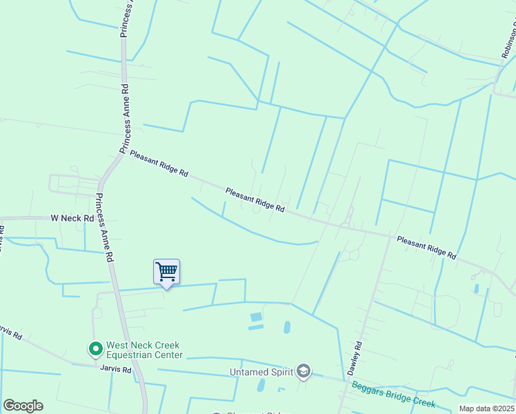 map of restaurants, bars, coffee shops, grocery stores, and more near 1929 Pleasant Ridge Road in Virginia Beach