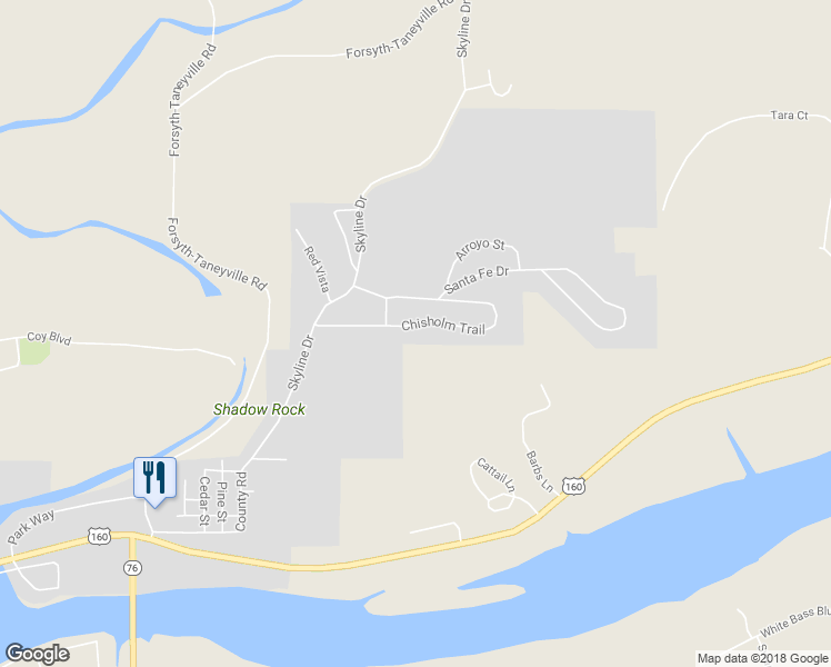 map of restaurants, bars, coffee shops, grocery stores, and more near 320 Chisholm Trail in Forsyth