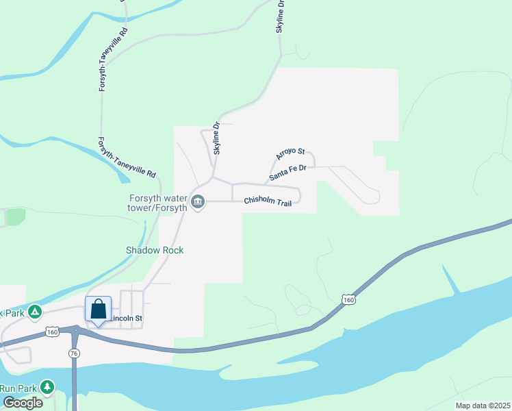 map of restaurants, bars, coffee shops, grocery stores, and more near 392 Chisholm Trail in Forsyth