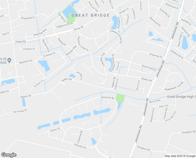 map of restaurants, bars, coffee shops, grocery stores, and more near 606 Ivanhoe Court in Chesapeake