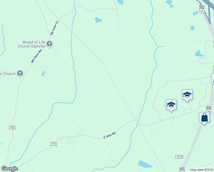 map of restaurants, bars, coffee shops, grocery stores, and more near 936 East Witt Road in Blairs