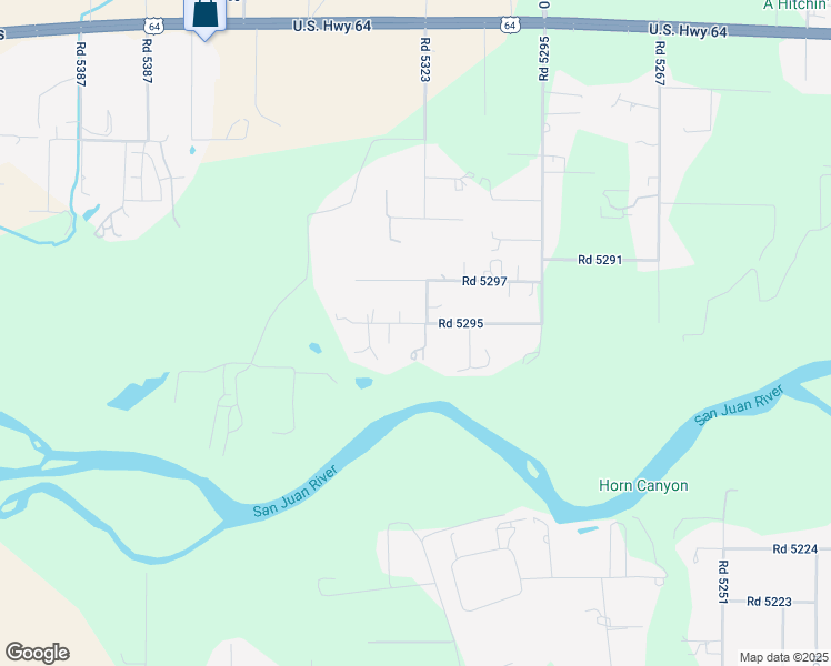 map of restaurants, bars, coffee shops, grocery stores, and more near 89 Road 5295 in Farmington