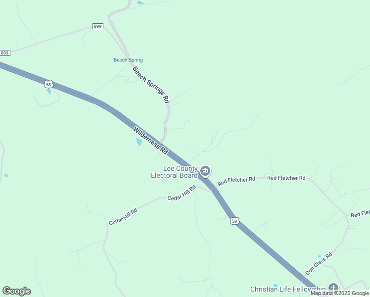 map of restaurants, bars, coffee shops, grocery stores, and more near 163 Little Hickory Lane in Jonesville
